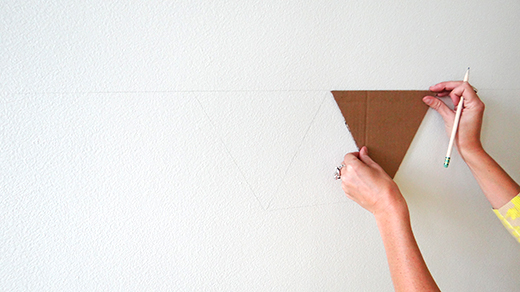 Colorhouse paint Eclectic Geometric DIY triangle project