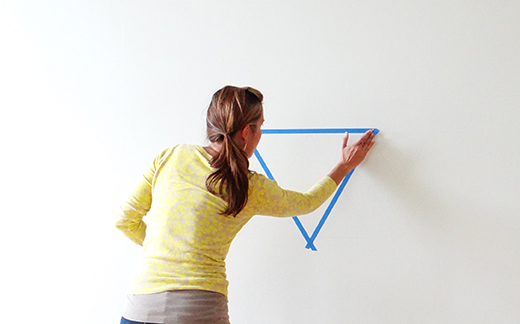 Colorhouse paint Eclectic Geometric DIY triangle project
