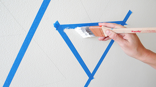 Colorhouse paint Eclectic Geometric DIY triangle project