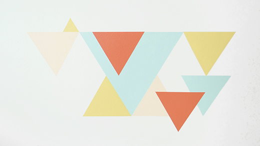 Colorhouse paint Eclectic Geometric DIY triangle project