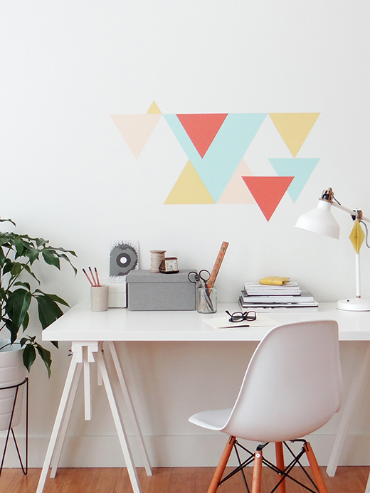 Colorhouse paint Eclectic Geometric DIY triangle project