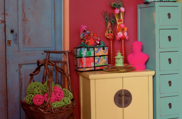 colorhouse red pink room interior architectural image