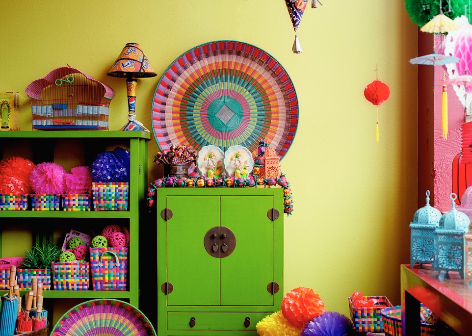 colorhouse interior lime green room architectural image