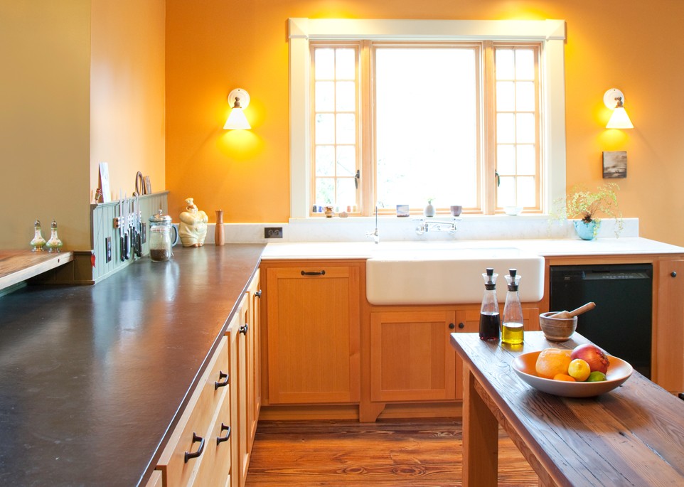 colorhouse interior orange kitchen architectural image