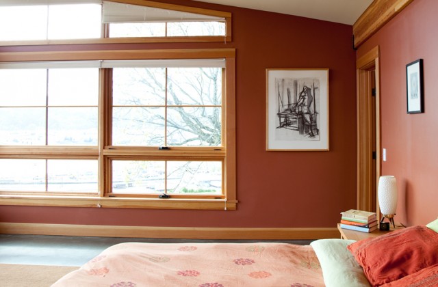 colorhouse interior red bedroom architectural image