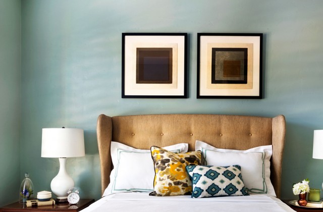 colorhouse interior blue bedroom architectural image