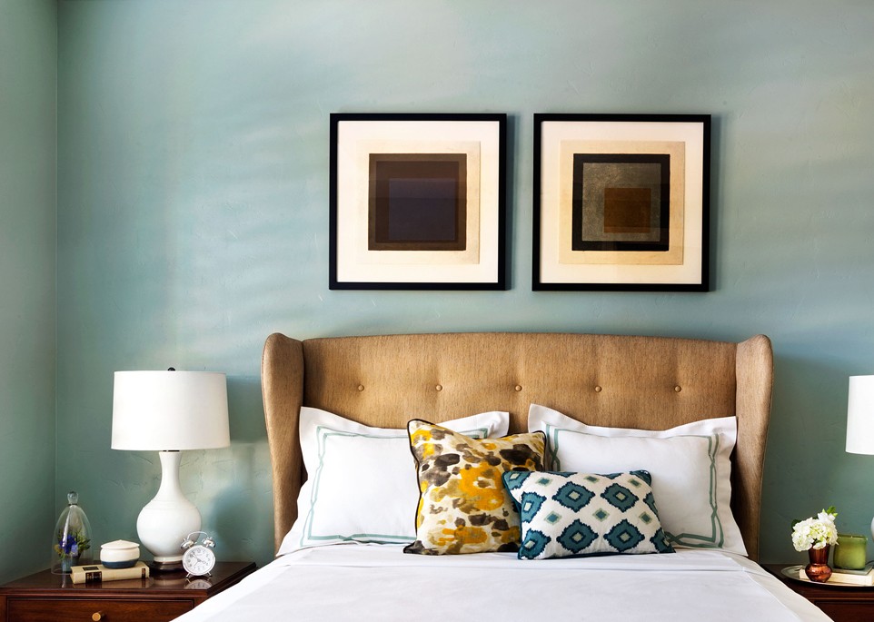 colorhouse interior blue bedroom architectural image