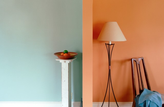 colorhouse interior dining room blue architectural image