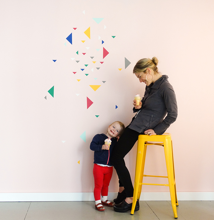 sprinkle wall DIY triangle wall