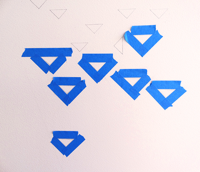 Colorhouse paint DIY Sprinkle Wall - colorful triangles