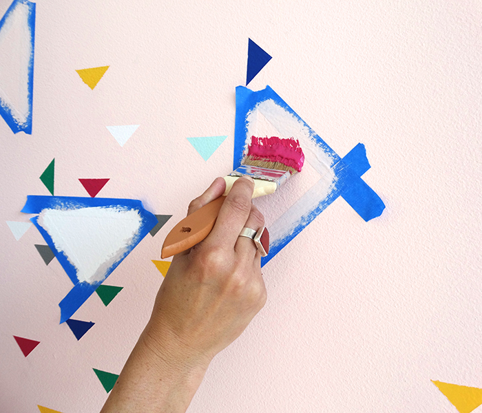 Colorhouse paint DIY Sprinkle Wall - colorful triangles