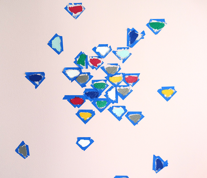 Colorhouse paint DIY Sprinkle Wall - colorful triangles
