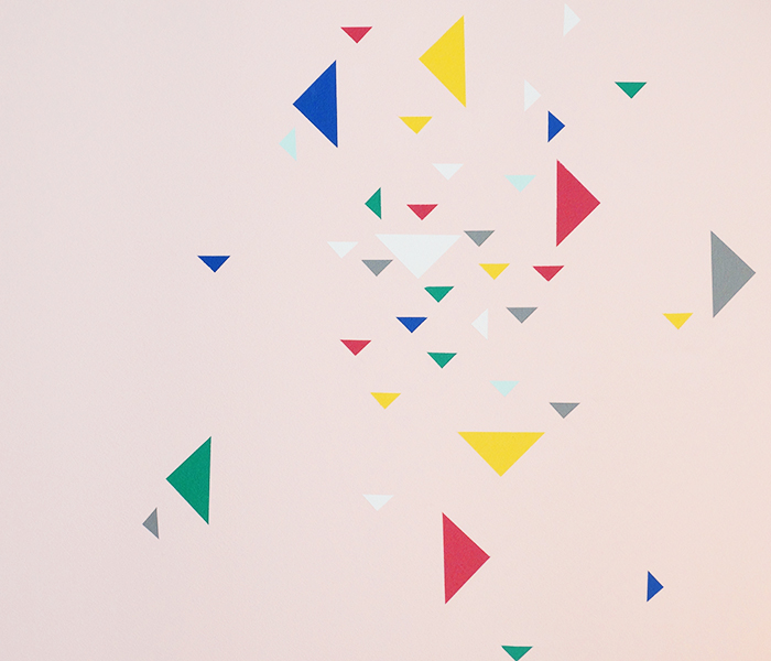 Colorhouse paint DIY Sprinkle Wall - colorful triangles