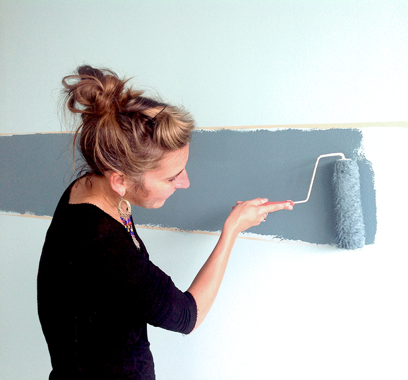 Colorhouse low odor, zero VOC paint SPROUT .01 blue nursery DIY