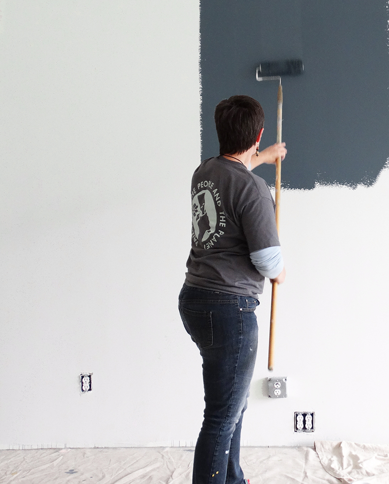 Colorhouse Rough Edge Wall DIY painting project - WOOL .06 blue room
