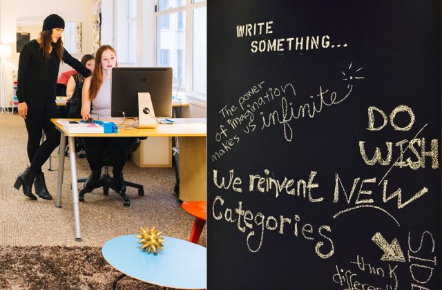Colorhouse paint and Arieff Communications - office of Adrienne Arieff using Colorhouse Chalkboard paint in Nourish .06