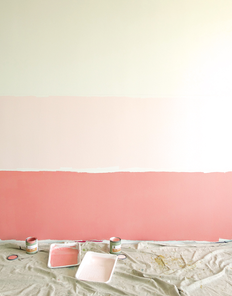 Colorhouse Pink Ombre Nursery DIY paint project - girl's nursery idea