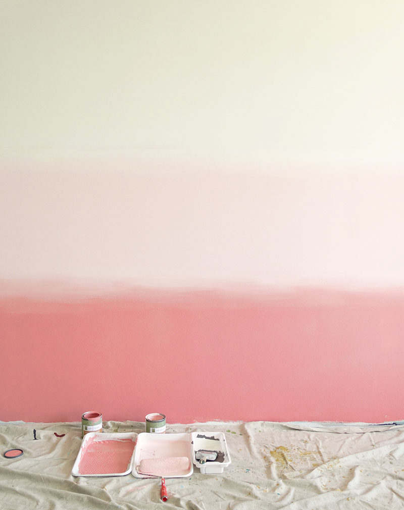 Colorhouse Pink Ombre Nursery DIY paint project - girl's nursery idea