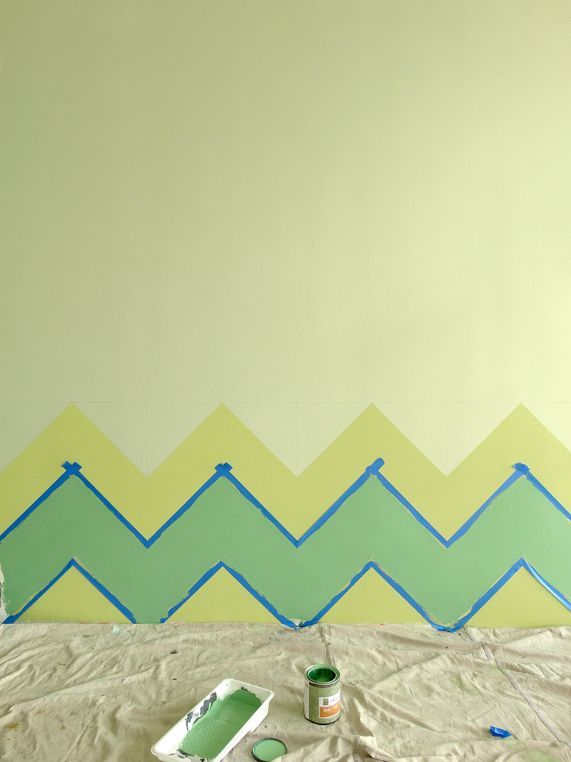 Colorhouse Chevron DIY paint project - monochromatic paint idea for your home