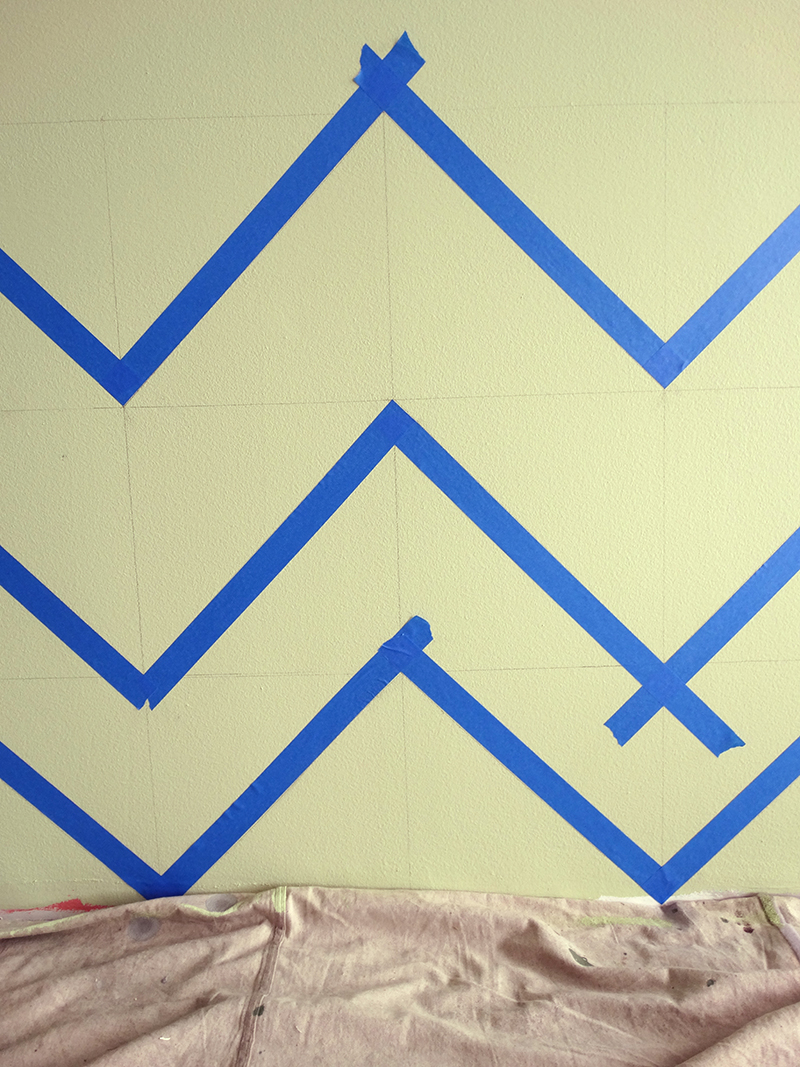 Colorhouse Chevron DIY paint project - monochromatic paint idea for your home