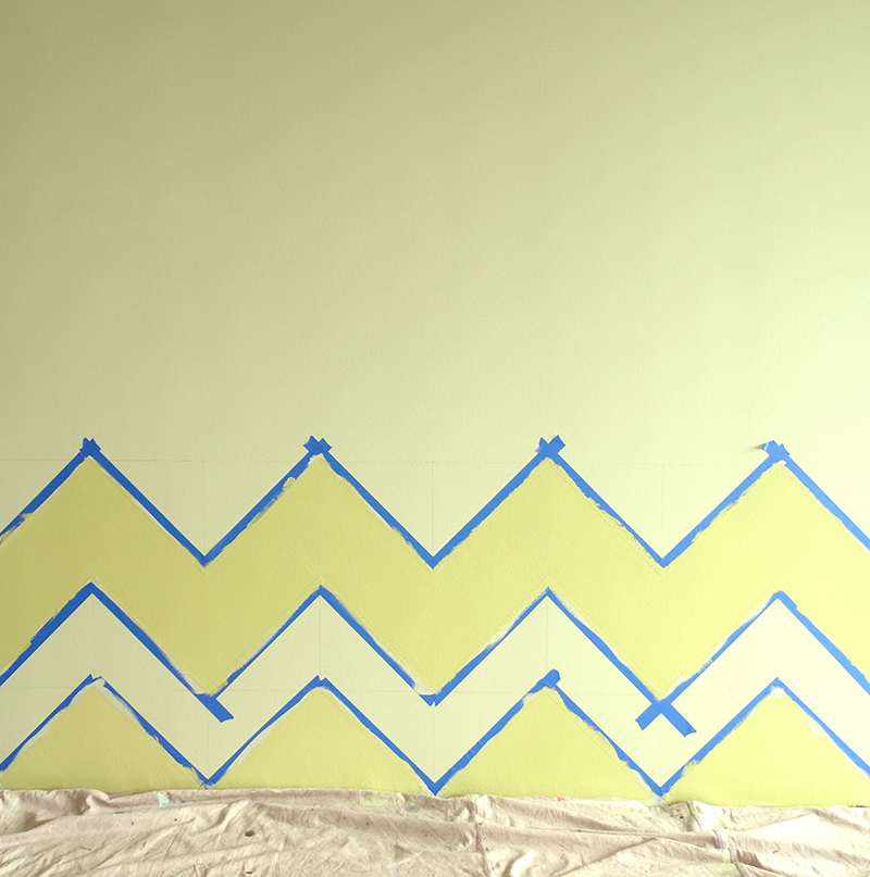 Colorhouse Chevron DIY paint project - monochromatic paint idea for your home