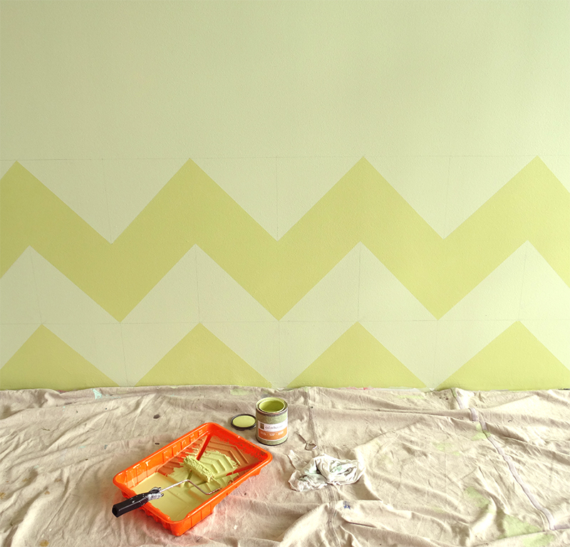 Colorhouse Chevron DIY paint project - monochromatic paint idea for your home
