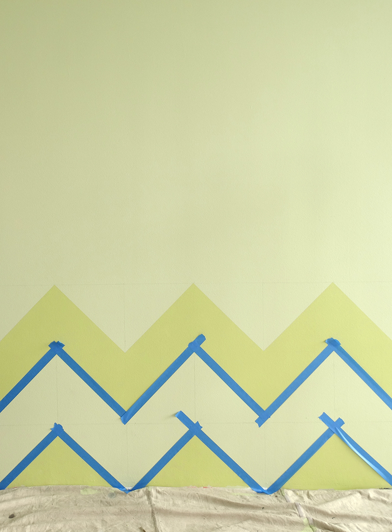 Colorhouse Chevron DIY paint project - monochromatic paint idea for your home