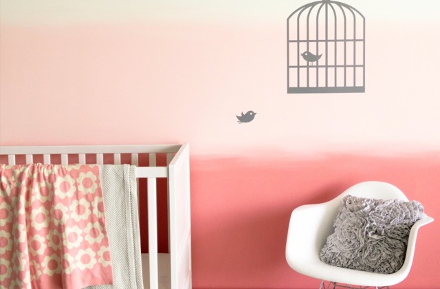 Colorhouse Pink Ombre Nursery wall color inspiration