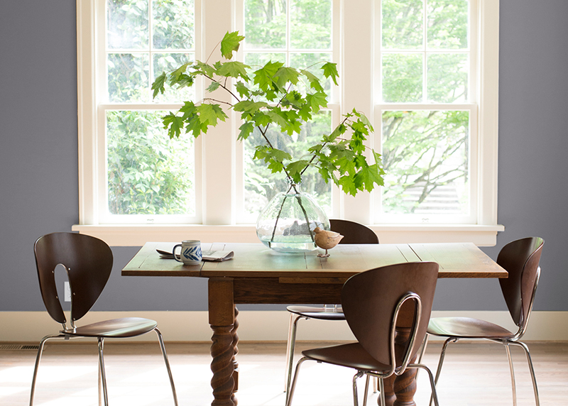 Colorhouse WOOL .04 paint - purple dining room