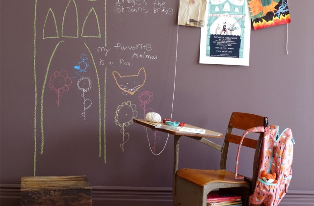 Colorhouse Chalkboard Paint - WOOD .05 purple kid's room