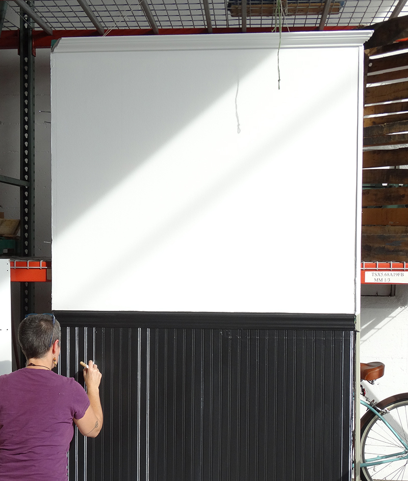 Colorhouse paint - MAKE THIS: Pinstripe Wainscoting with BLACK .01 and WHITE .01