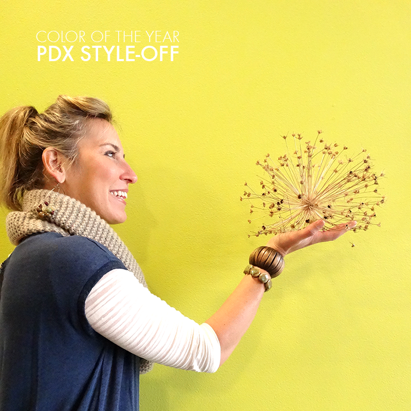 Colorhouse 2017 Color of the Year: Almost Ripe, room designed by Puji Sherer of Colorhouse
