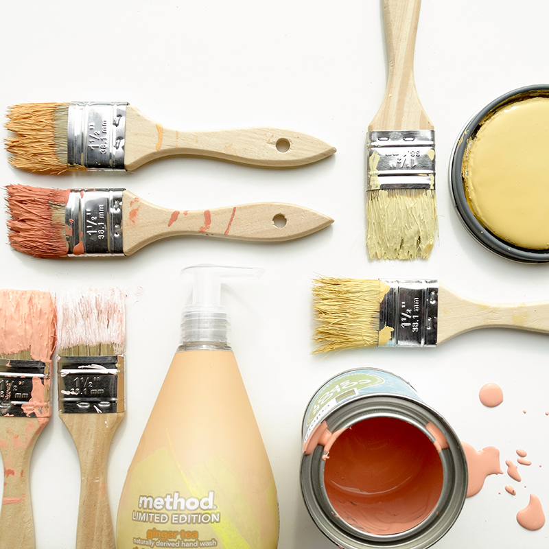 Colorhouse DIY Project - Brushstroke Bloom - Collaboration with Method