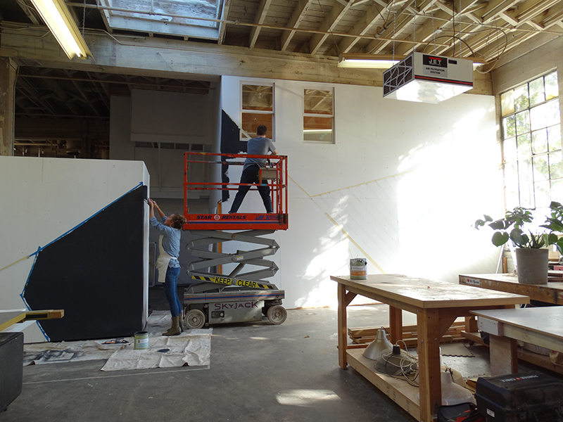 Makeover: Transforming the Revolution Design House studio with Colorhouse paint. Photo by Colorhouse.
