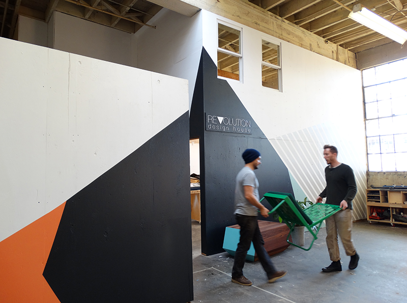 Makeover: Transforming the Revolution Design House studio with Colorhouse paint. Photo by Colorhouse.