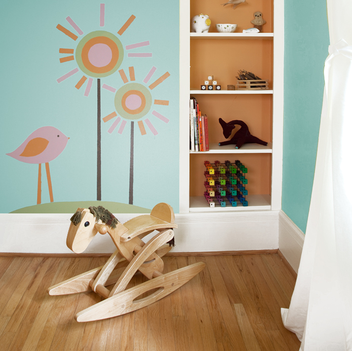 Colorhouse paint kid's mural DIY paint idea