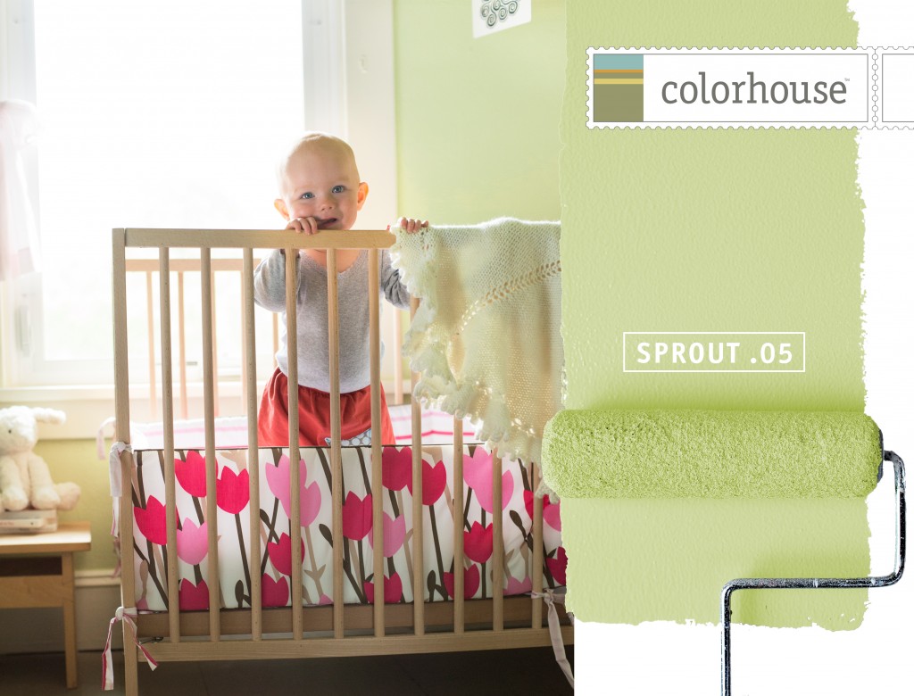 Colorhouse low odor, zero VOC paint SPROUT .05 green nursery