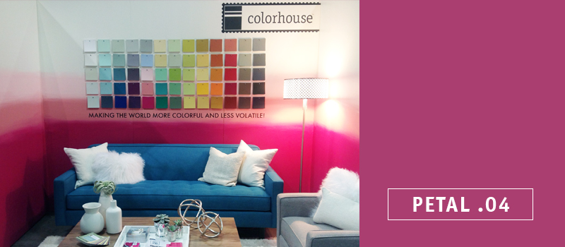 Dwell on Design LA 2015 color inspiration - Colorhouse PETAL .04 pink ombre wall at Colorhouse, decorist and APT2B