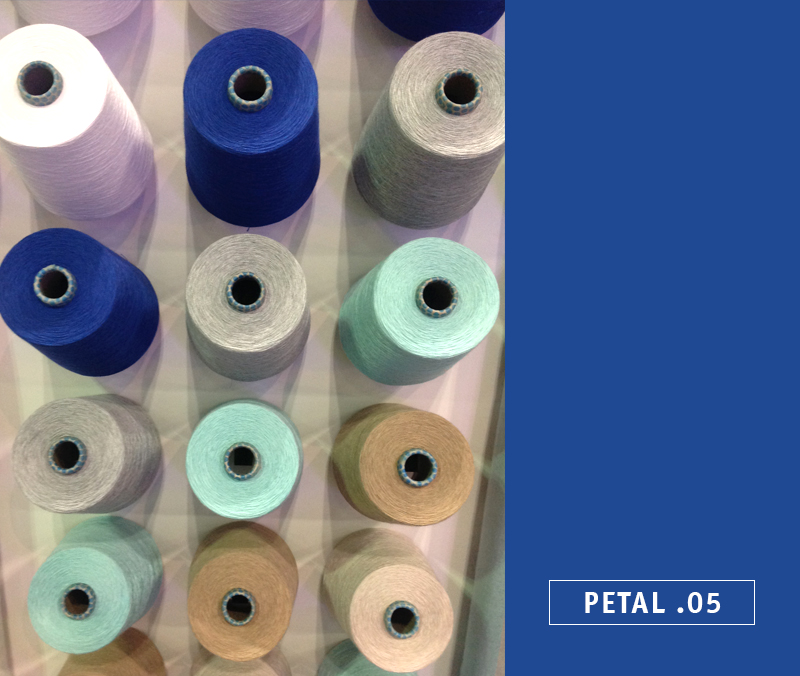 Dwell on Design LA 2015 color inspiration - Colorhouse PETAL .05 blue spools at Sunbrella
